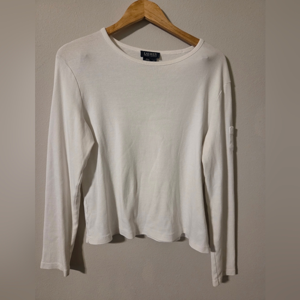 Lauren Ralph Lauren White Long Sleeve Top